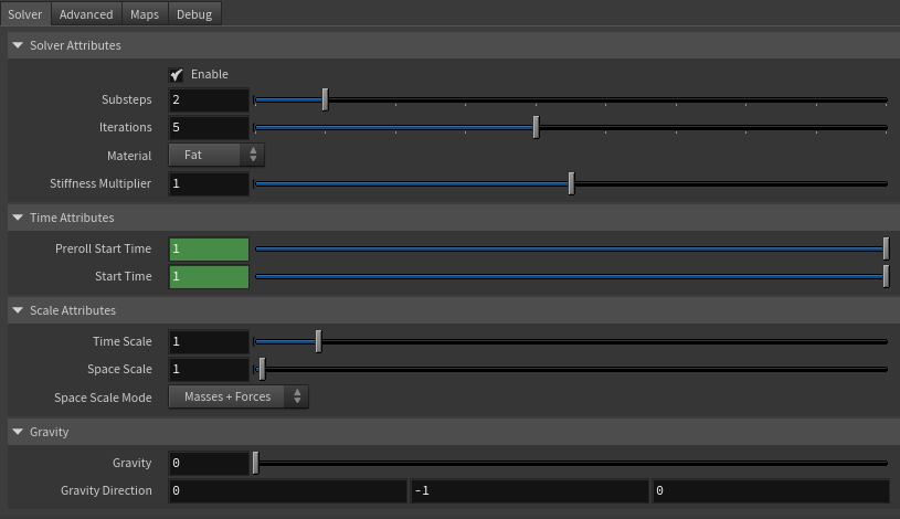 AdnFat parameter template solver tab