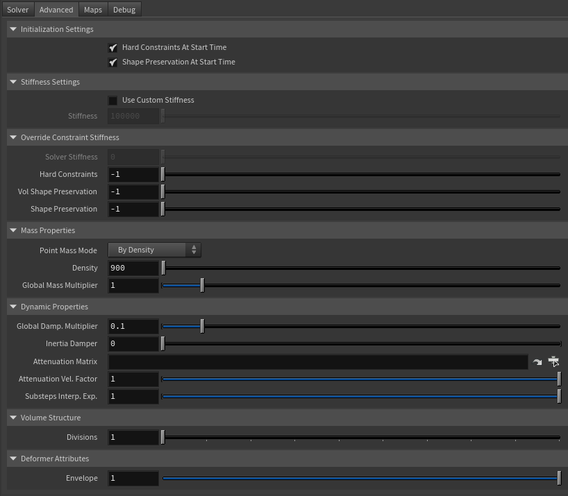 AdnFat parameter template advanced tab