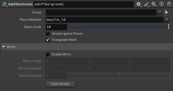 Fiber groom parameter template