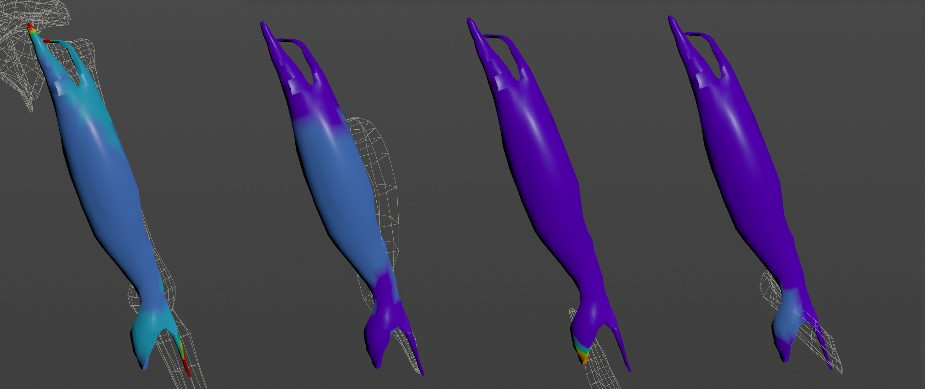AdnMuscle example of attachment to geometry with 4 targets