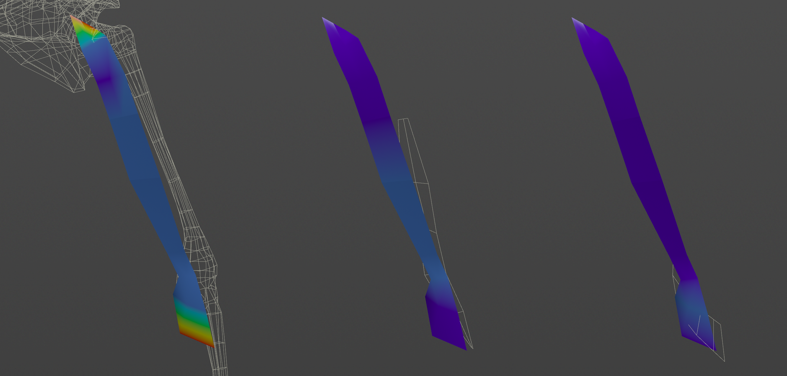 AdnRibbonMuscle example of attachment to geometry with 3 targets