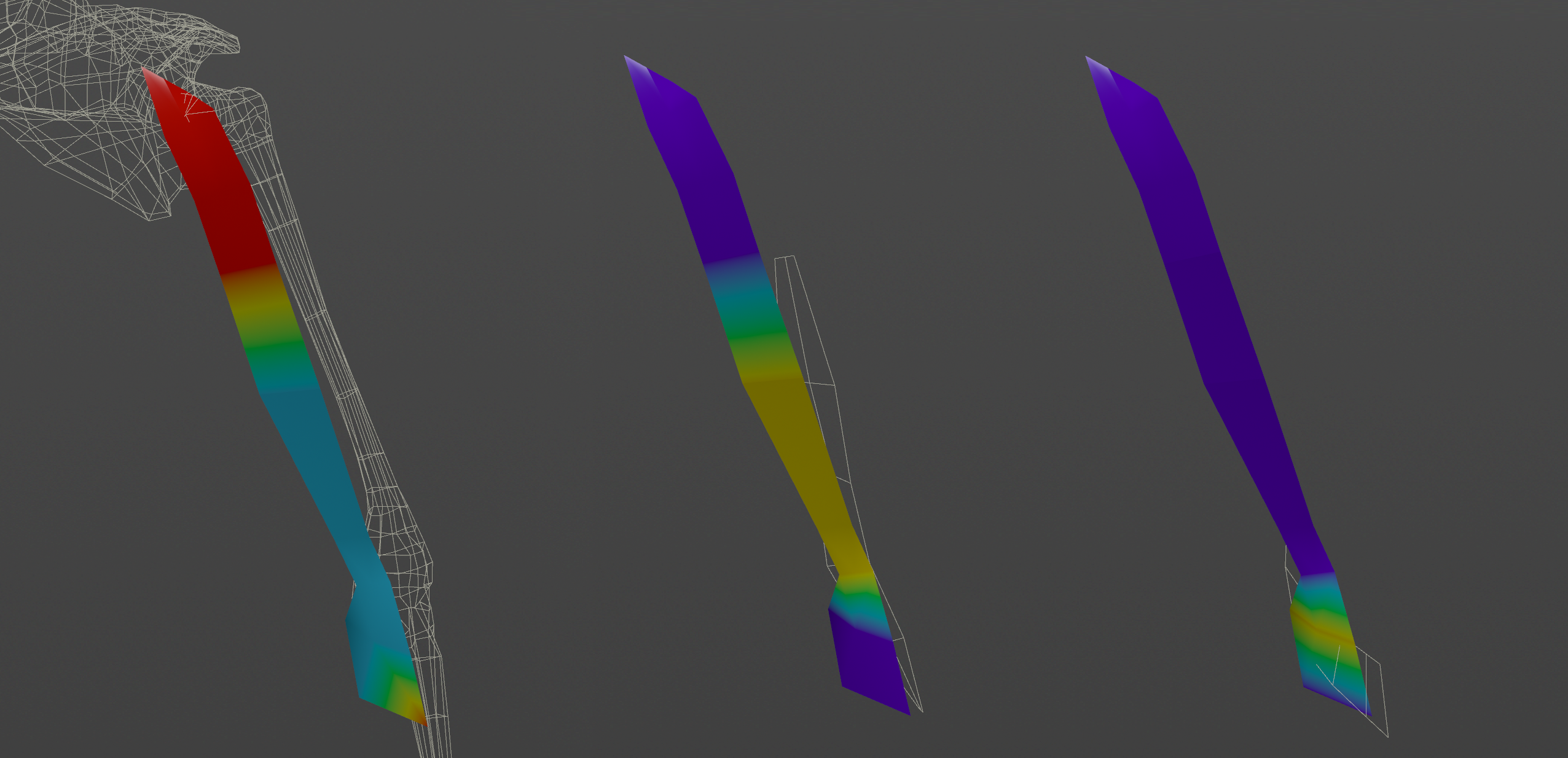 AdnRibbonMuscle example of slide on geometry with 3 targets