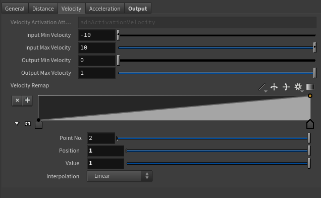 AdnSensorDistance parameter template velocity tab