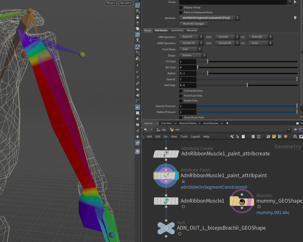 Slide on segment weights for biceps