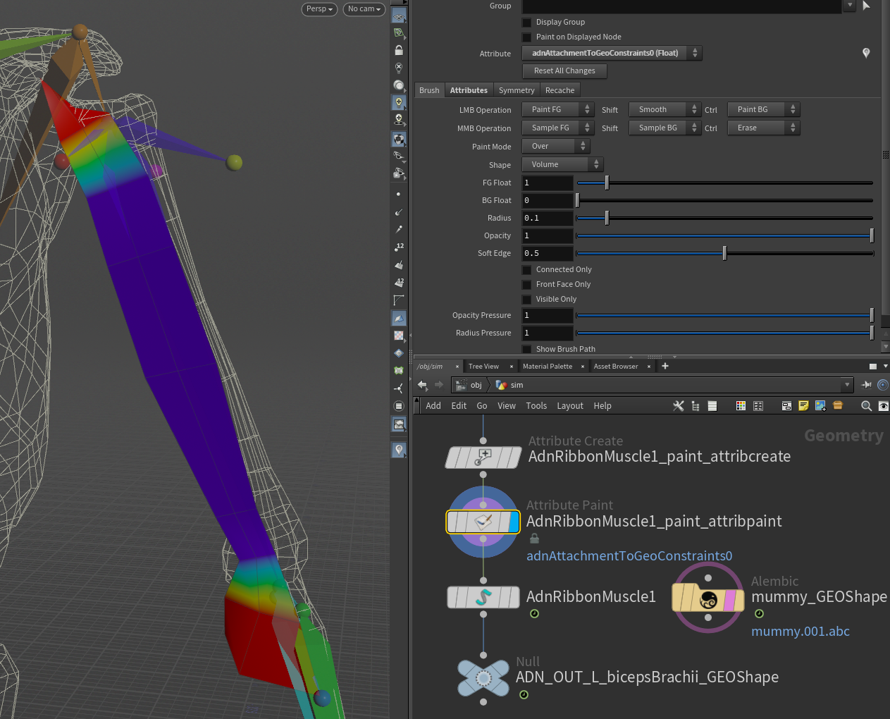 Geometry Attachment influences (meshes)