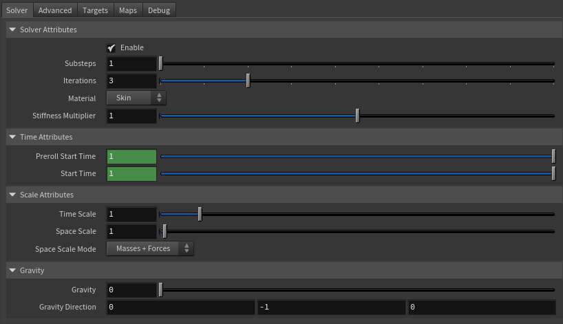 skin parameter template solver