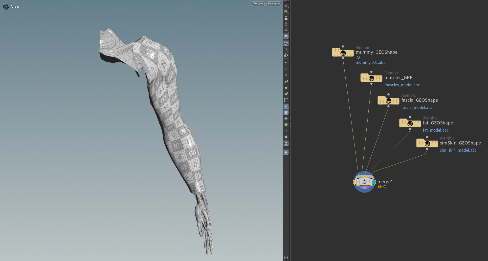 Houdini Scene Ready To Execute The AdnTurbo Script