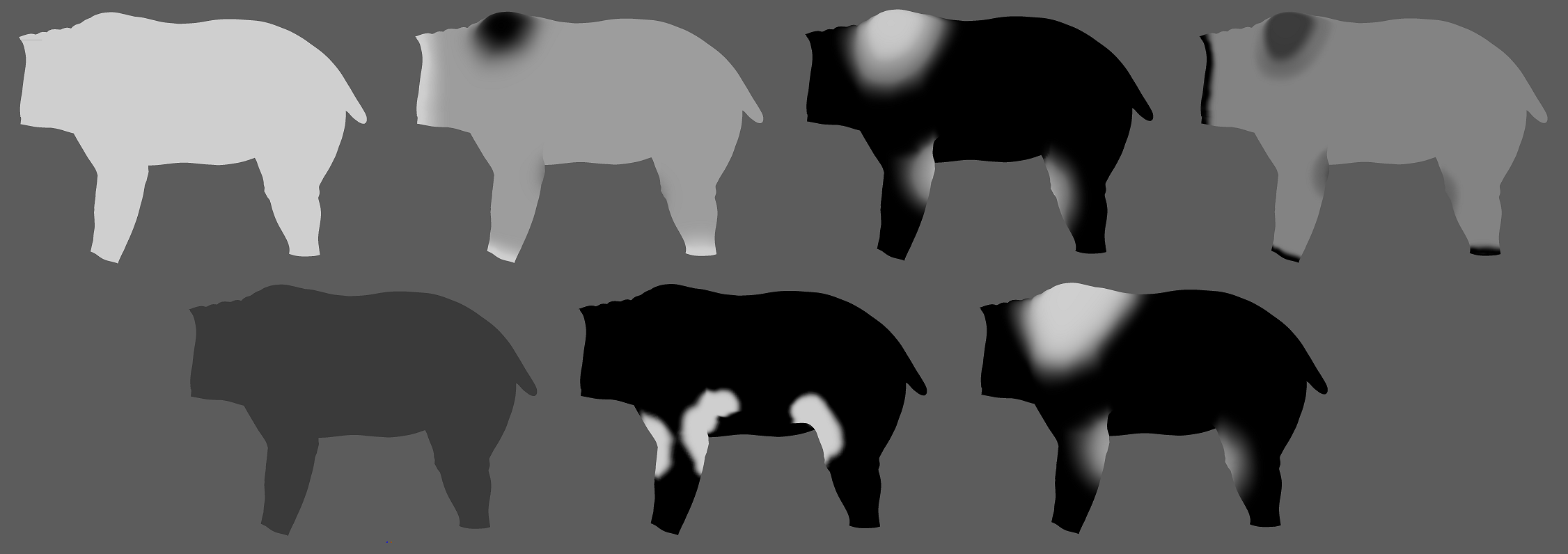 Example of painted maps for AdnSkin