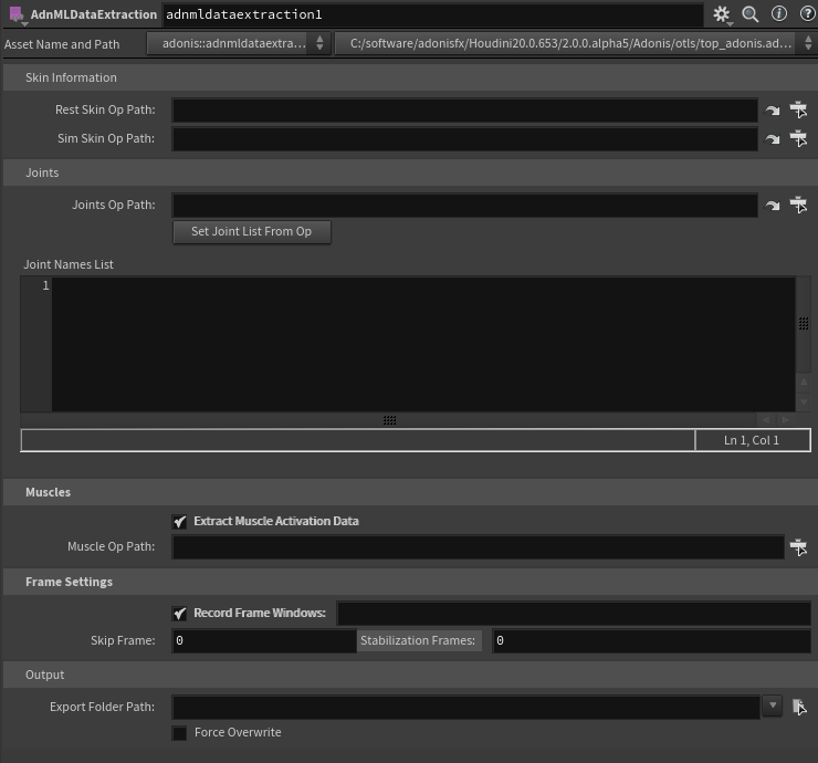 AdnMLDataExtraction TOP HDA parameter template