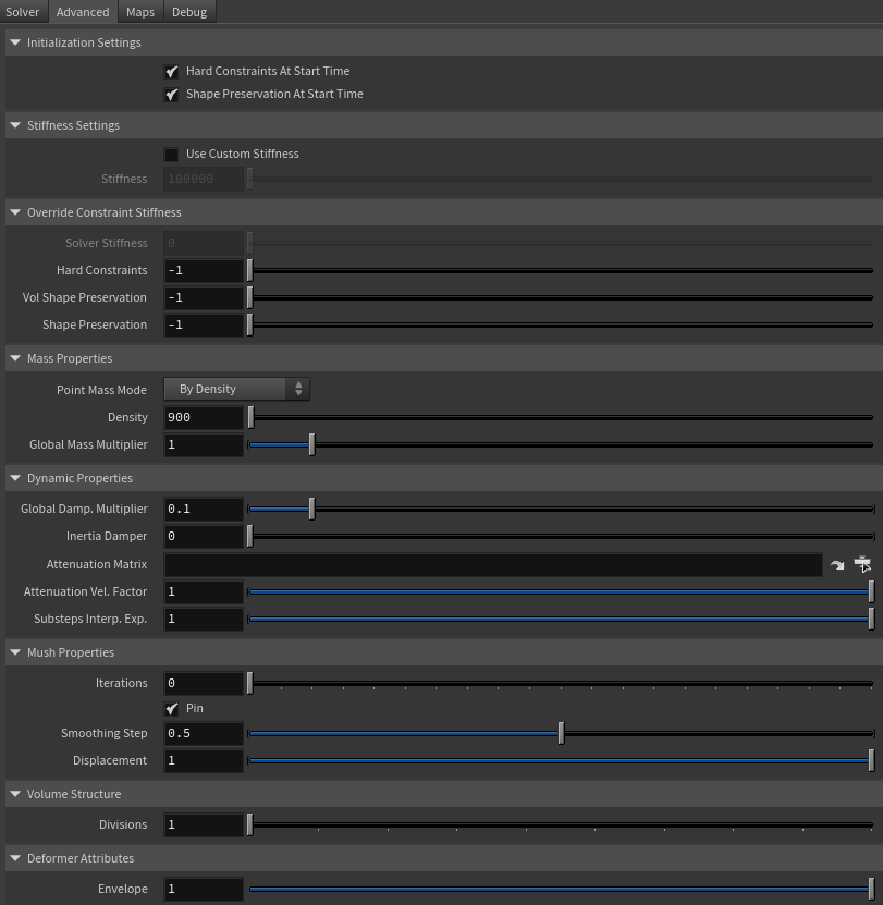 AdnFat parameter template advanced tab