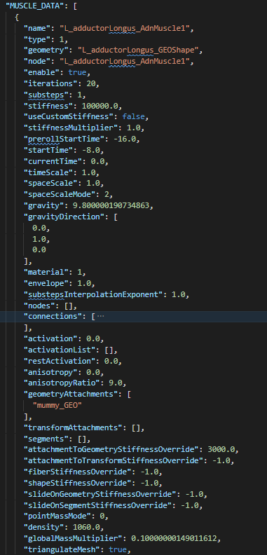 Houdini API JSON example