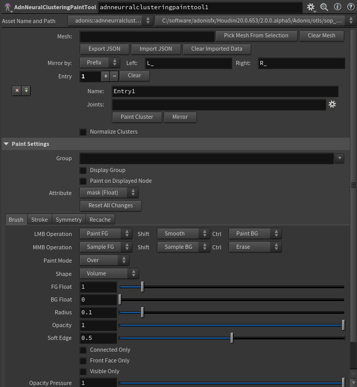 Adonis Neural Clustering Paint Tool