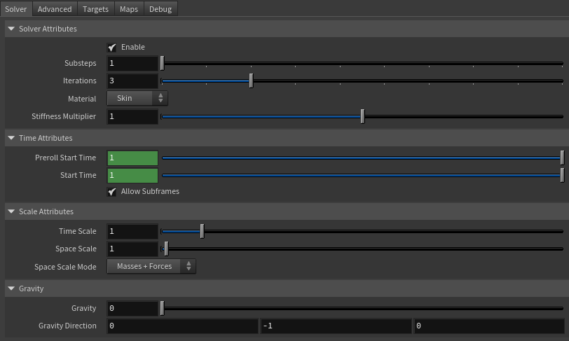 skin parameter template solver