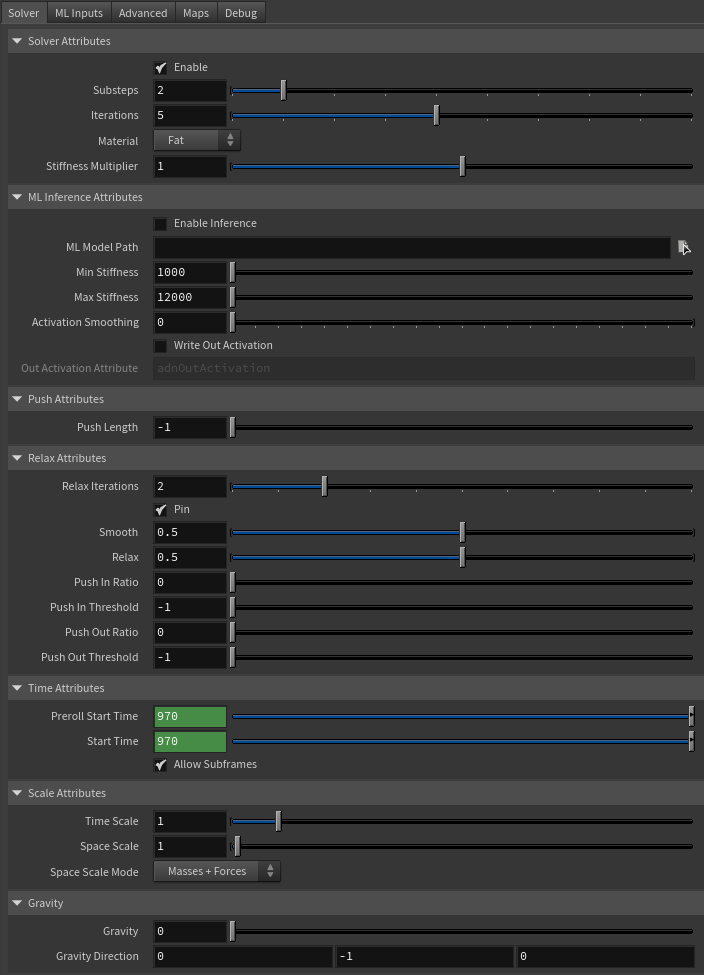 smart tissue parameter template solver