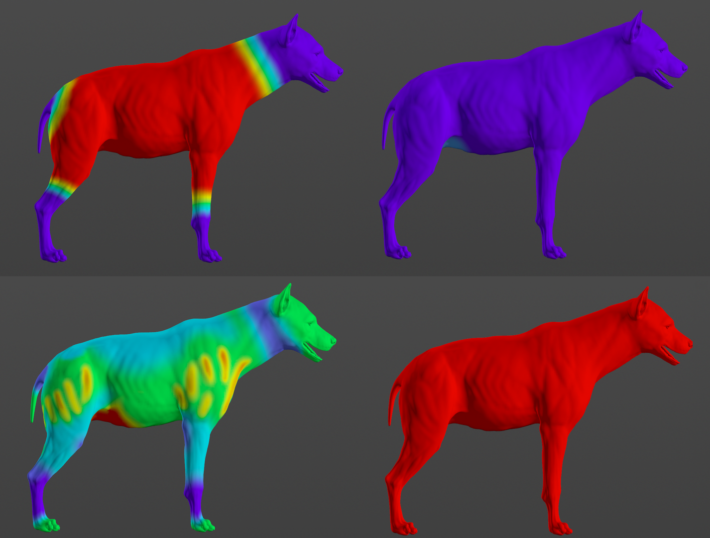 Example of painted maps for AdnSmartTissue
