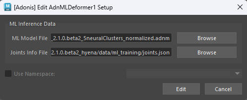 Creator tool for AdnMLDeformer with values