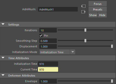 mush attribute editor