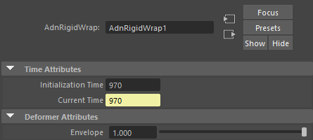 rigid wrap attribute editor