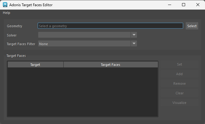 Adonis Target Faces Editor Tool