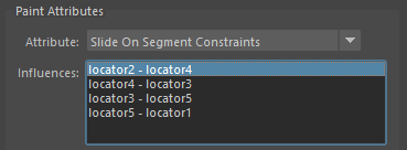 Adonis Paint Tool slide on segment influences