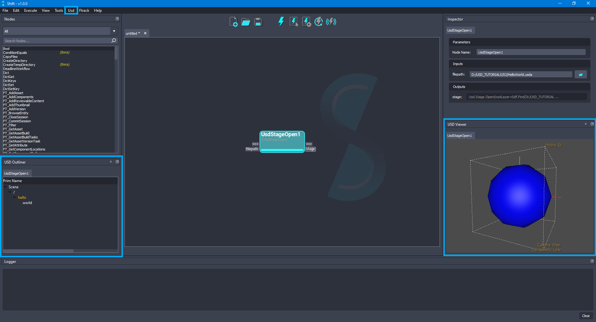 Shift USD Outliner and USD Viewer plugins.
